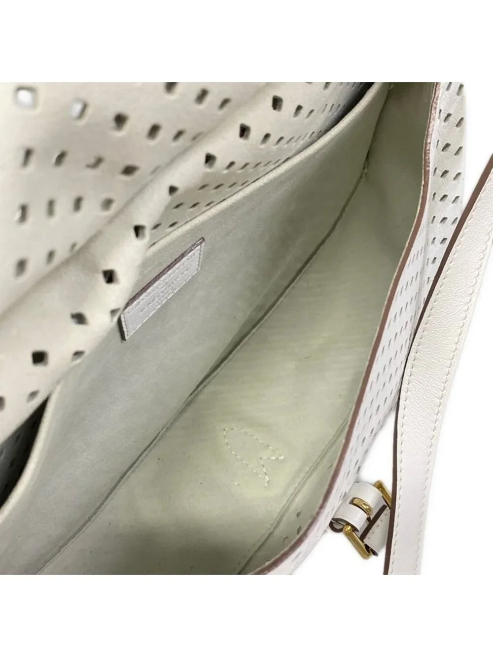Louis Vuitton Shoulder Bag Cruise Collection Perforet Flore Saumur Blanc
